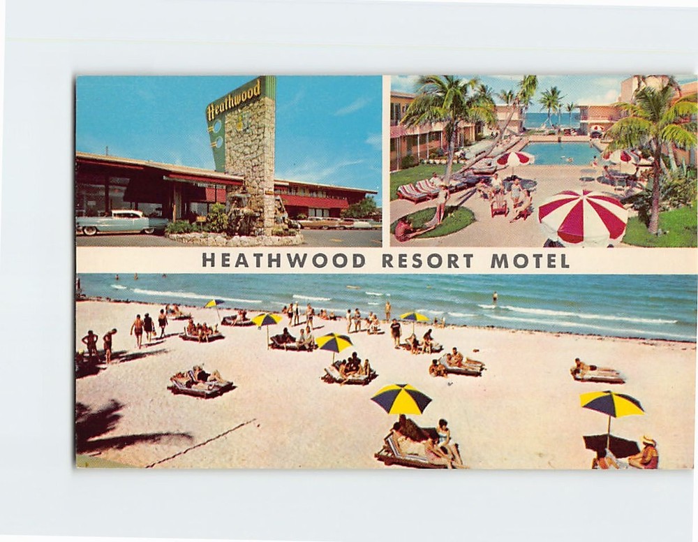 Postcard Heathwood Resort Motel Miami Beach Florida USA