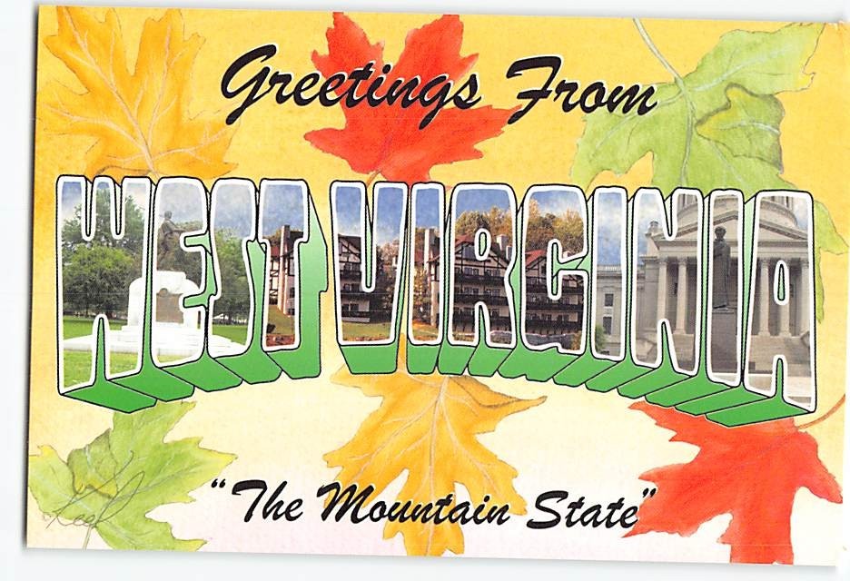 Postcard Scenes & Views Greetings from West Virginia USA