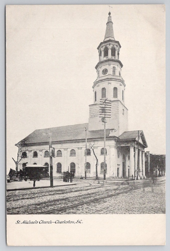 St. Michael's Church Charleston SC RPPC Postcard Early 1900s Divided Back