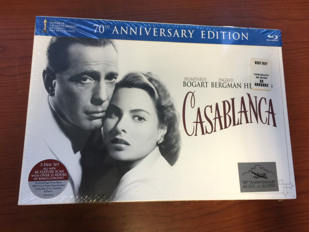 Casablanca (Blu-ray/DVD, 70th Anniversary Edition) (sealed)