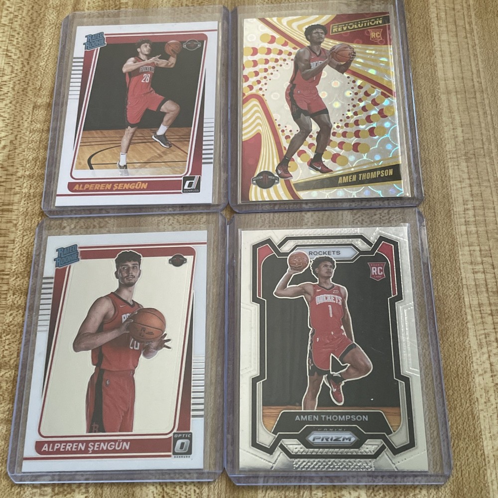 Houston Rockets Rookie Lot Alperen Sengun Optic Donruss + Amen Thompson Groove