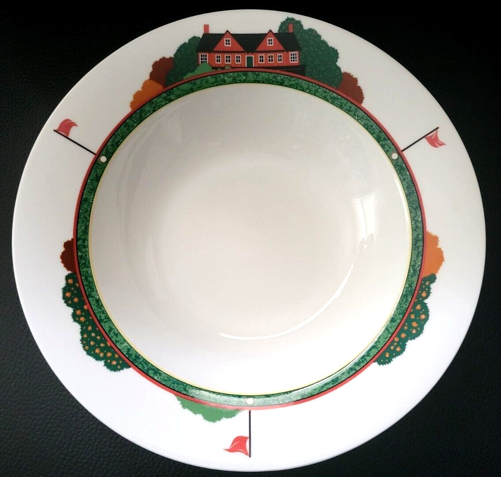 Christopher Stuart Fairway Rimmed Soup Bowl 9 1/2