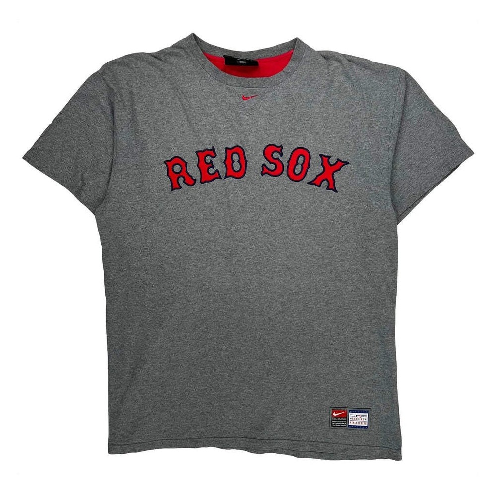 Red Sox Nike Mlb T-Shirt - Large Gray Cotton