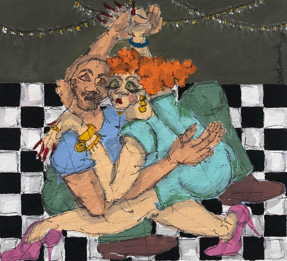 TANGO Dancers - ORIGINAL Painting on Canvas - Tango collection Art 103