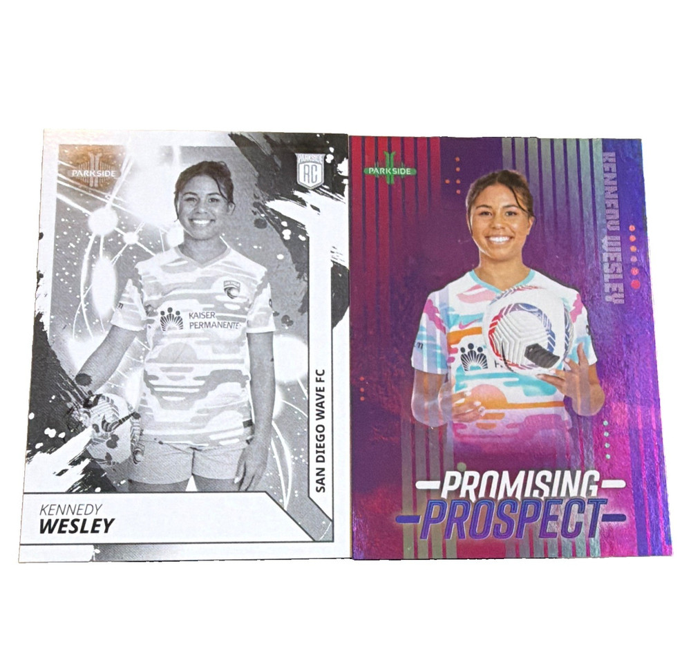 Parkside Kennedy Wesley San Diego Wave FC 2-Card Lot 2024 NWSL RC #88 P-26