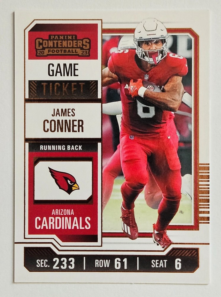 2023 Panini Contenders - Bronze Game Ticket #2 James Conner