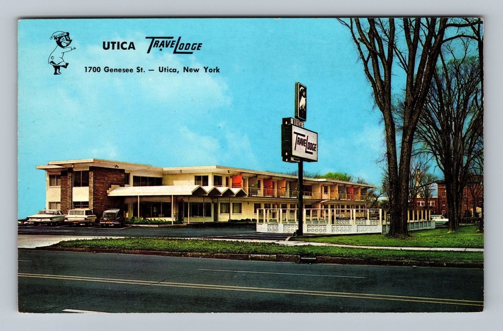 Utica NY-New York Travel Lodge Utica Vintage Postcard Standard Souvenir Postal