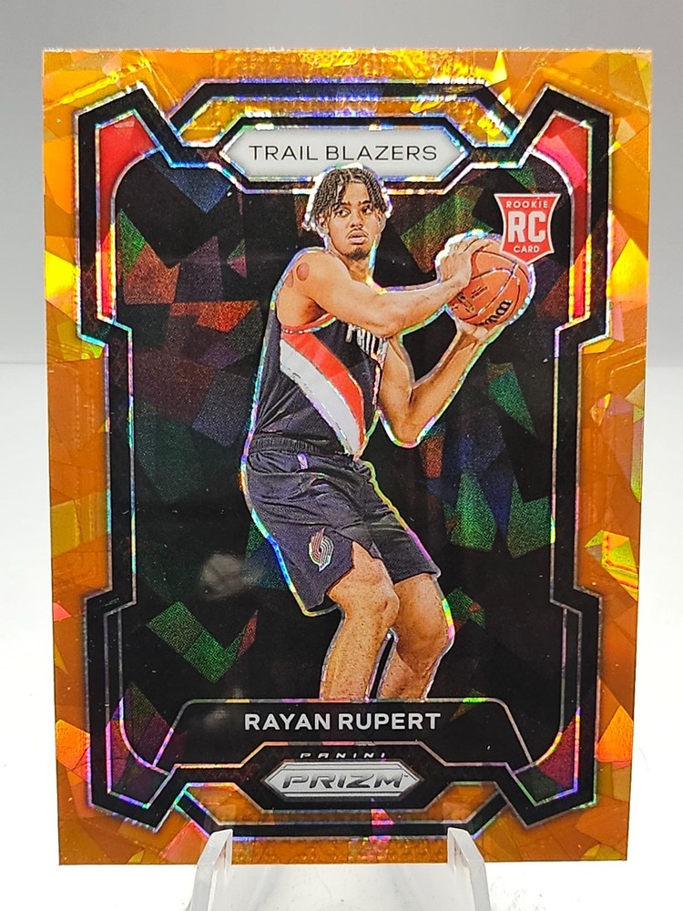 Rayan Rupert 2023-24 Panini Prizm #140 Prizms Orange Ice RC Trail Blazers