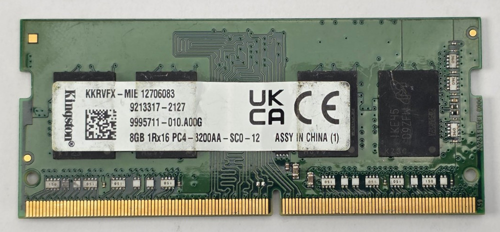 Kingston 8GB DDR4 3200MHz PC4-3200AA 260-Pin SODIMM Laptop RAM 1Rx16 OEM
