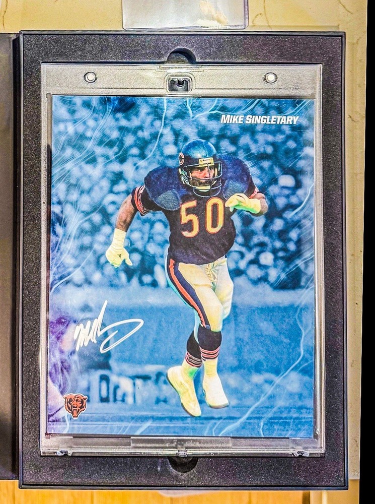 2024 Mike Singletary Auto BLUE Color Match #/10 Emanate Fanatics Autographed