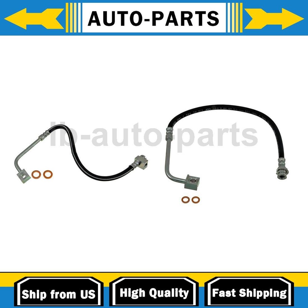 Front Brake Hose Dorman 2PCS For Ford F-350 5.8L 4WD 1995-1997