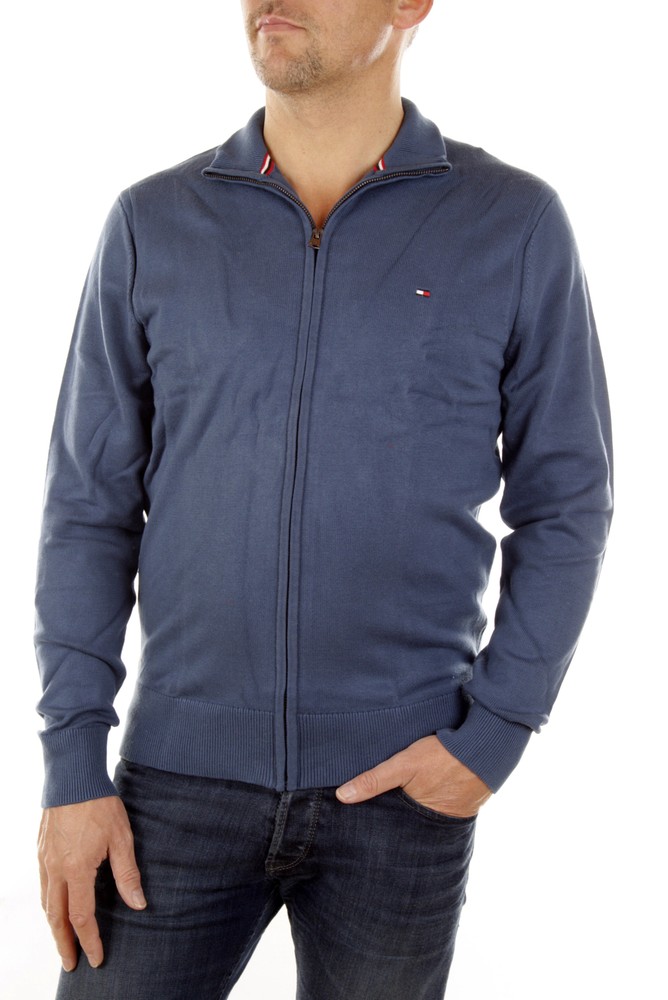 Tommy Hilfiger Mens Teal Atlantic Z-Thru Cardigan 457