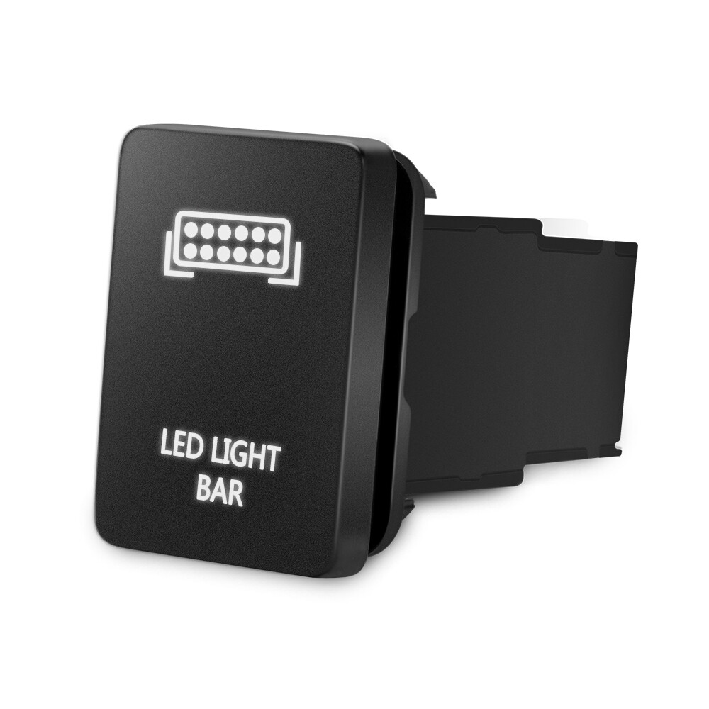 12V White LED Push Switch Light Bar Compatible with Toyota RAV4 Tundra Tacoma