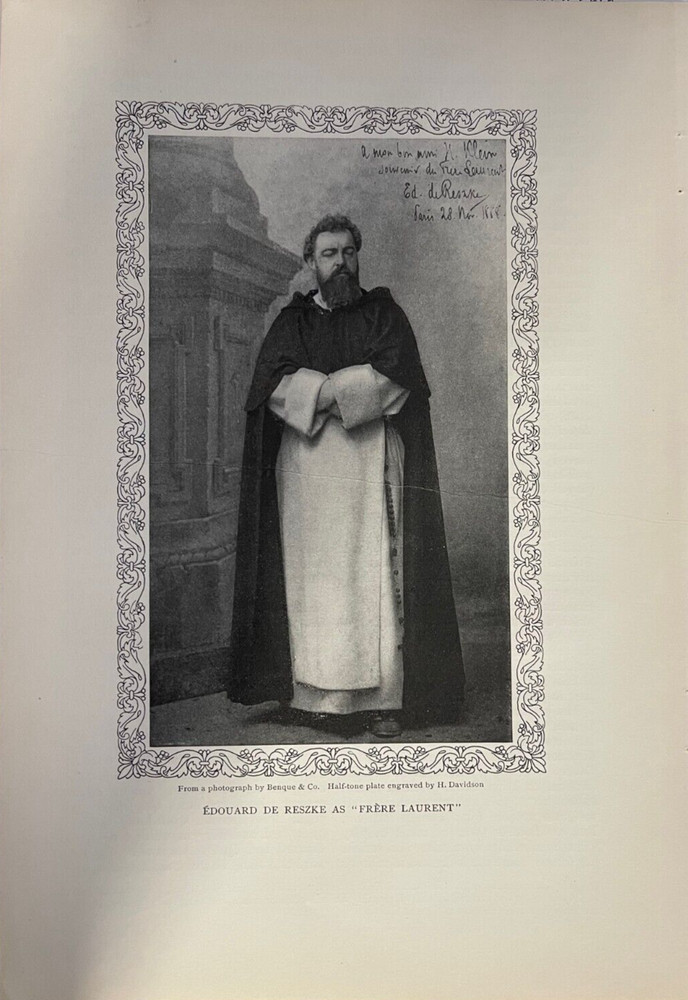 1903 Vintage Magazine Illustration Actor Edouard De Reszke as Frere Laurent