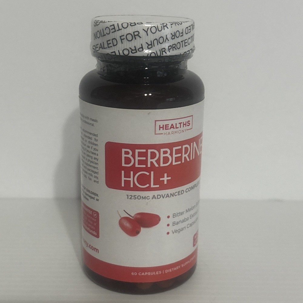 Berberine HCL 500mg Supplement for Blood Sugar Support and AMPK Metabolic Health – 60 Capsules