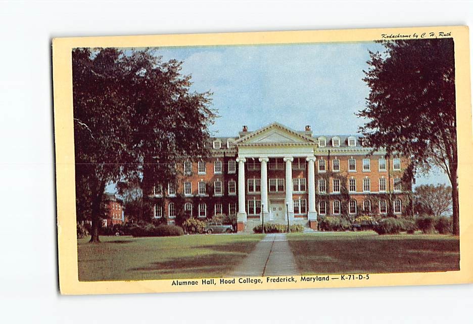 Postcard Alumnae Hall Hood College Frederick Maryland USA
