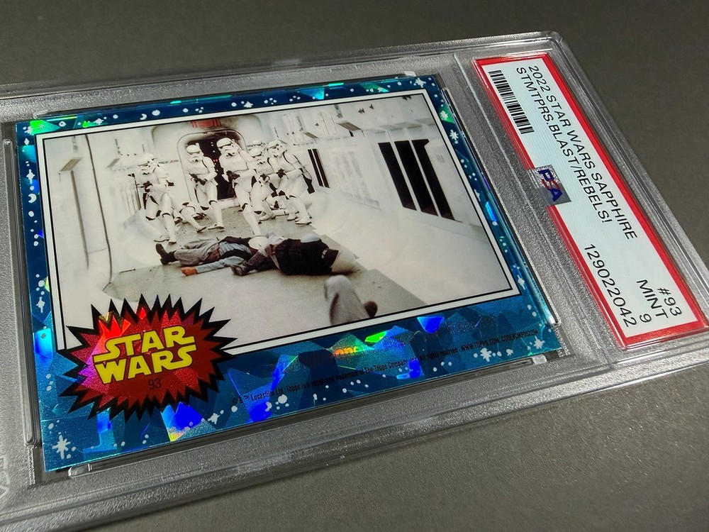 (PSA 9) 2022 Star Wars Sapphire #93, “Stormtroopers Blast the Rebels!”