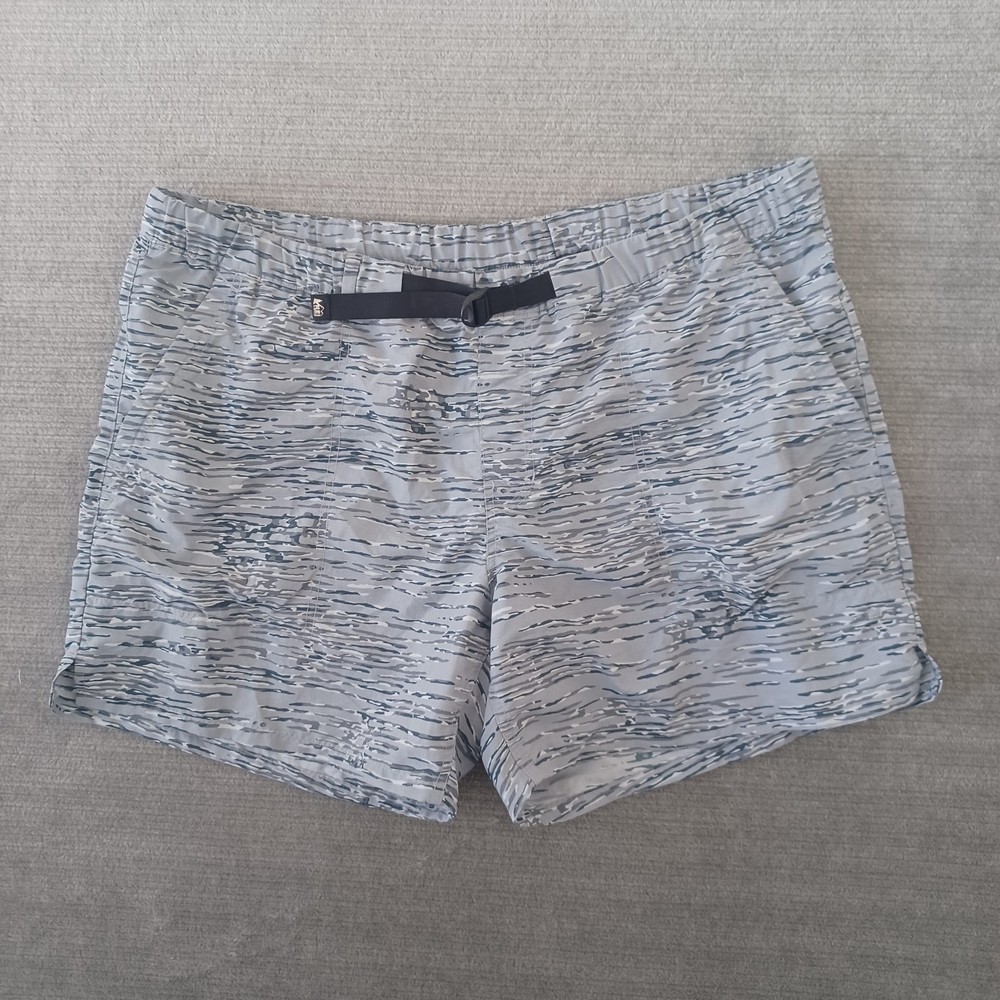REI Trailmade Amphib Shorts Mens XL Gray Belted Ripstop Hiking Swim UPF 50