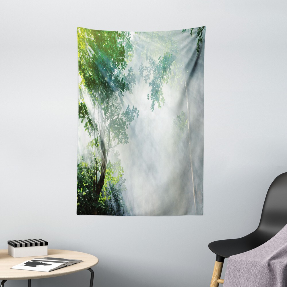 Nature Tapestry Sunbeams Shadows Idyllic Print Wall Hanging Decor