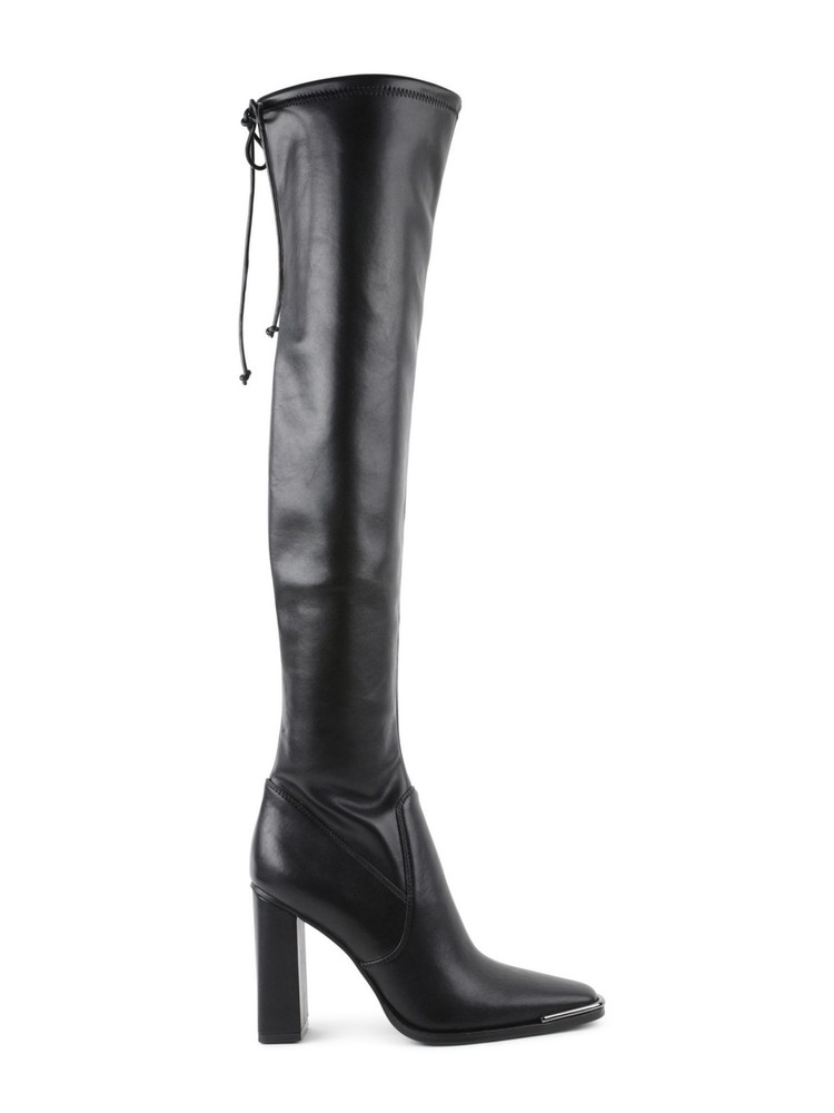 BCGENERATION Womens Black Metallic Abanna Heel Boots Size 9.5 Medium Adjustable