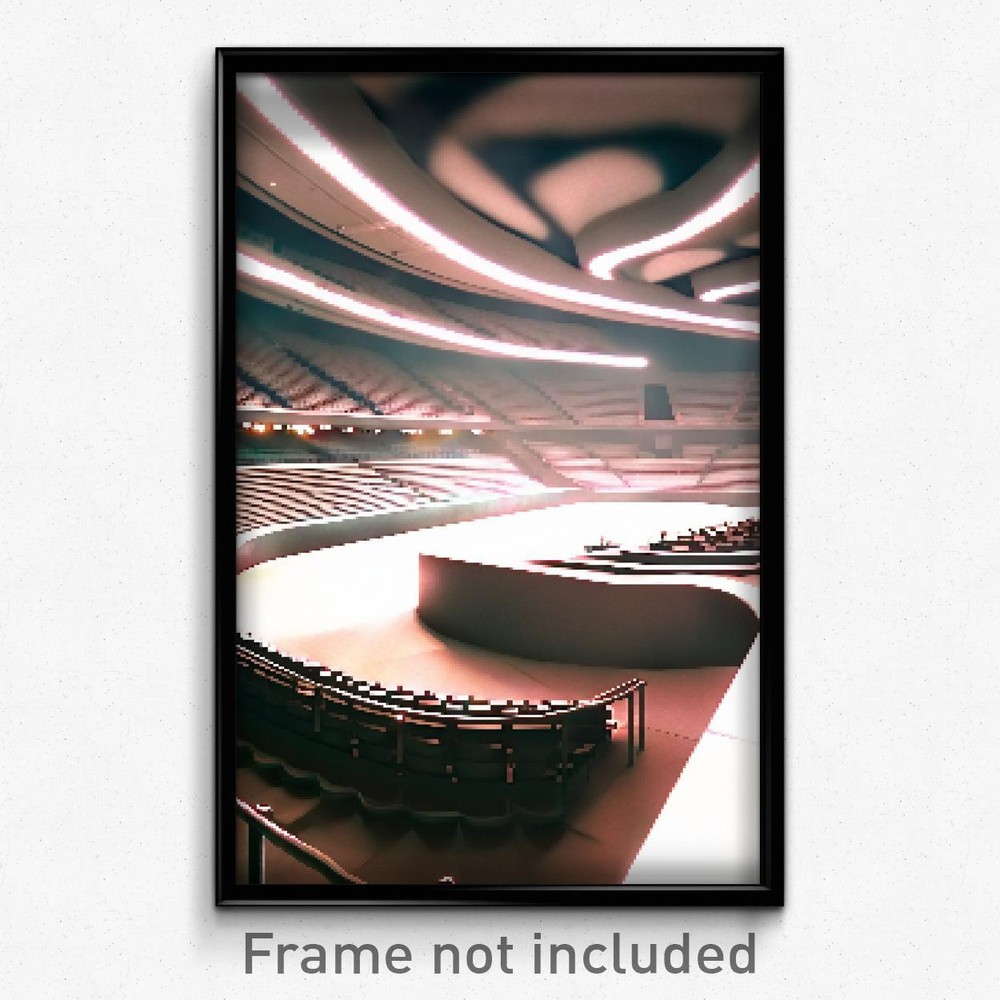 Pixel Art Poster - Wavy Arena (8 Bit Psychedelic Trippy Weird Video Game Print)