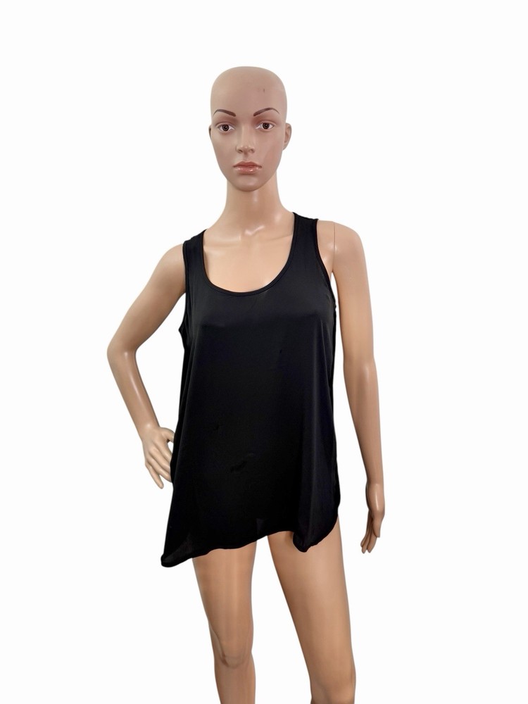 Loft Women’s Size SP Sleeveless Scoop Neck Solid Black Blouse