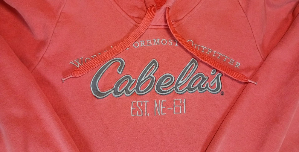 Women's Bright Salmon Cabela's Hoodie XL