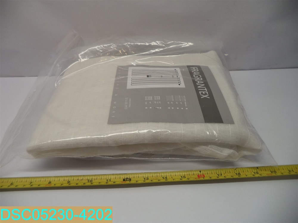 Fragrantex Sheer Cream Curtains 2 Panel Set, 38