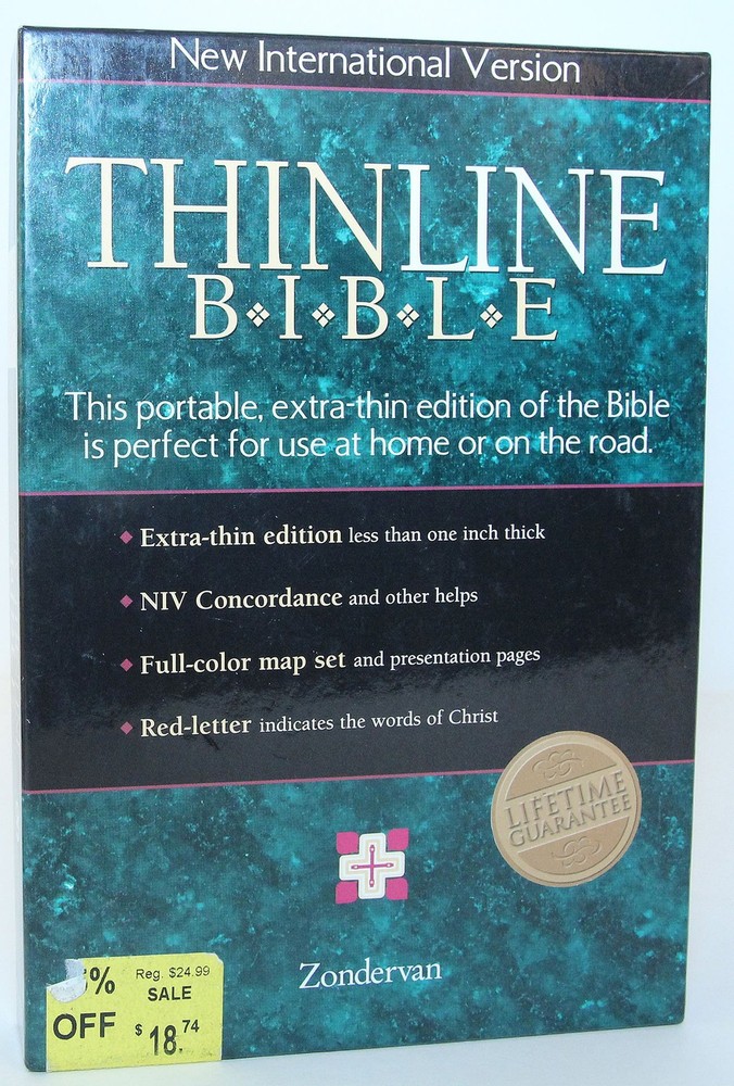 NIV Thinline Bible, Black by Zondervan