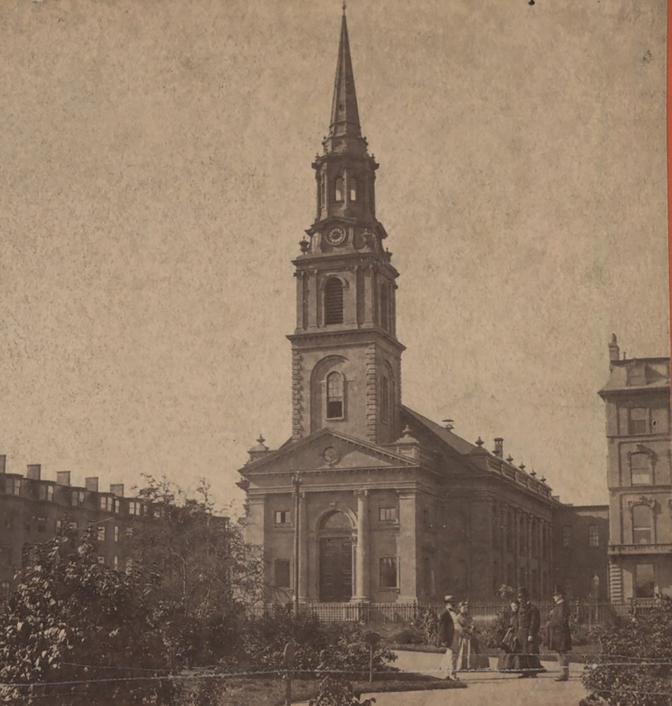 Dr. Gannett's Church Arlington Street Boston MA Soule Stereoview c1870