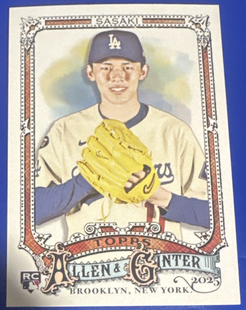 2025 Topps Allen & Ginter - RC Roki Sasaki #92 Los Angeles Dodgers Baseball ⚾️