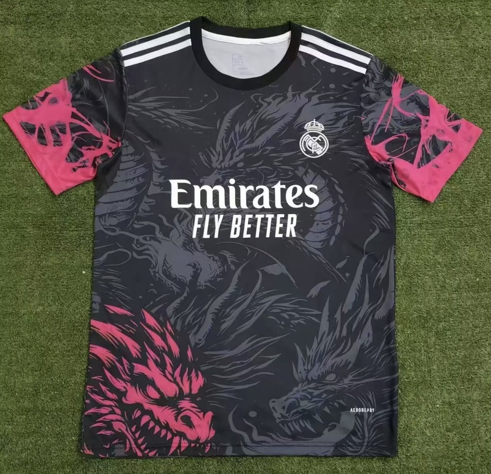 Real Madrid Pink and Black Football Shirt Size Small