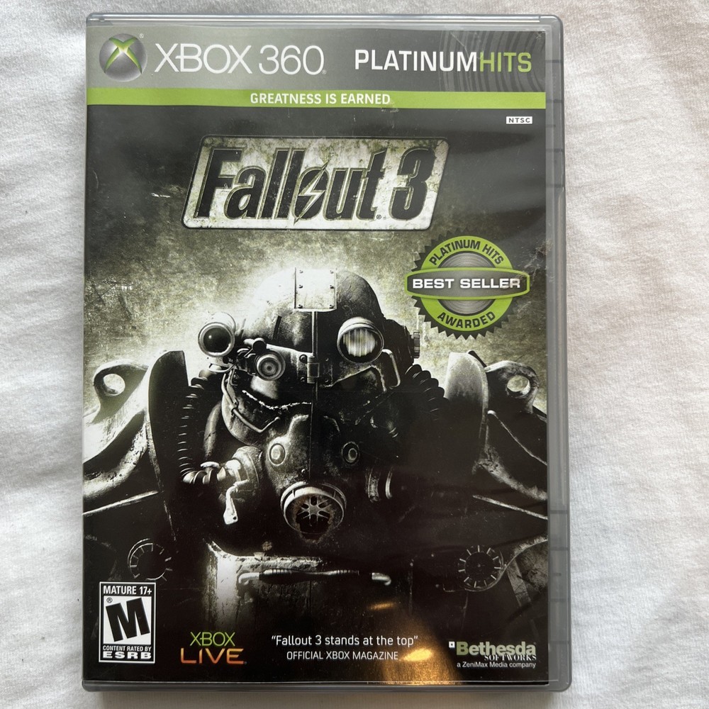 Fallout 3 Xbox 360 Platinum Hits (Microsoft, 2008) Complete CIB Tested & Working