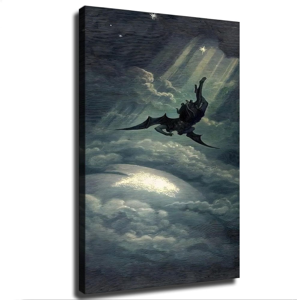 Gustav Dore Paradise Lost Lucifer Fall Art Poster