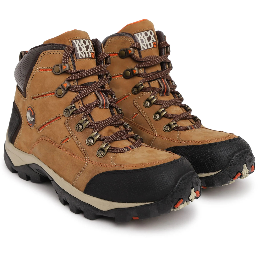 Men's Camel Nubuck Outdoor Boots – Rugged Grip & Shock-Absorbing Midsole