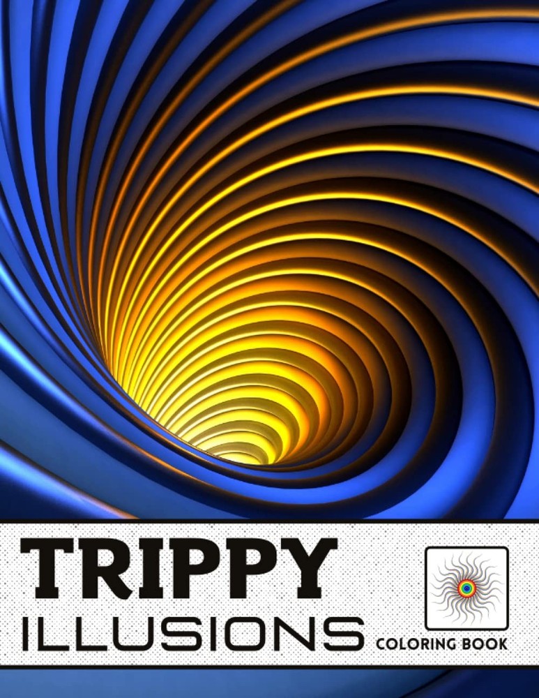 Trippy illusions Coloring Book: For Adults and Kids, Geometric, zentangle Patter