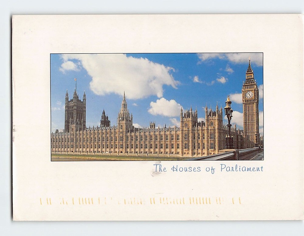 Postcard Houses of Parliament & Big Ben London England