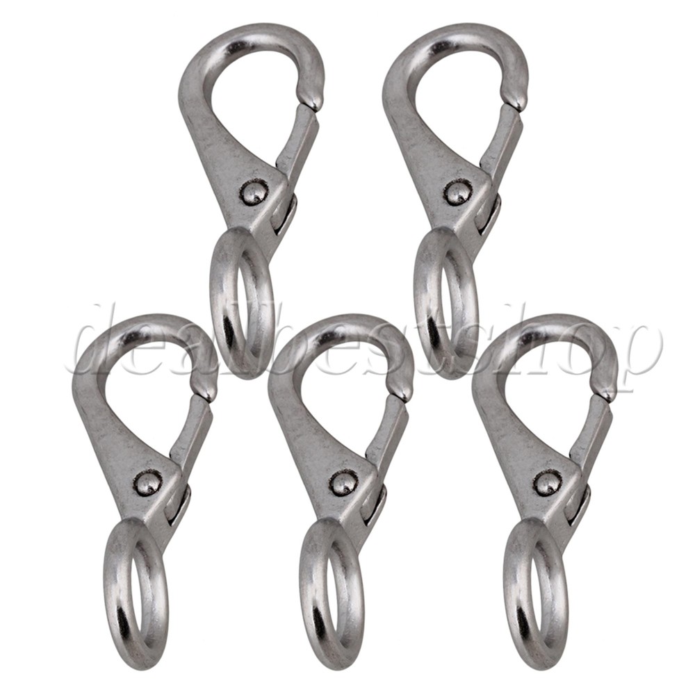 5 x Fixed Eye Hook 0# 304 Stainless Steel for Fast Vonnection of Steel Wire