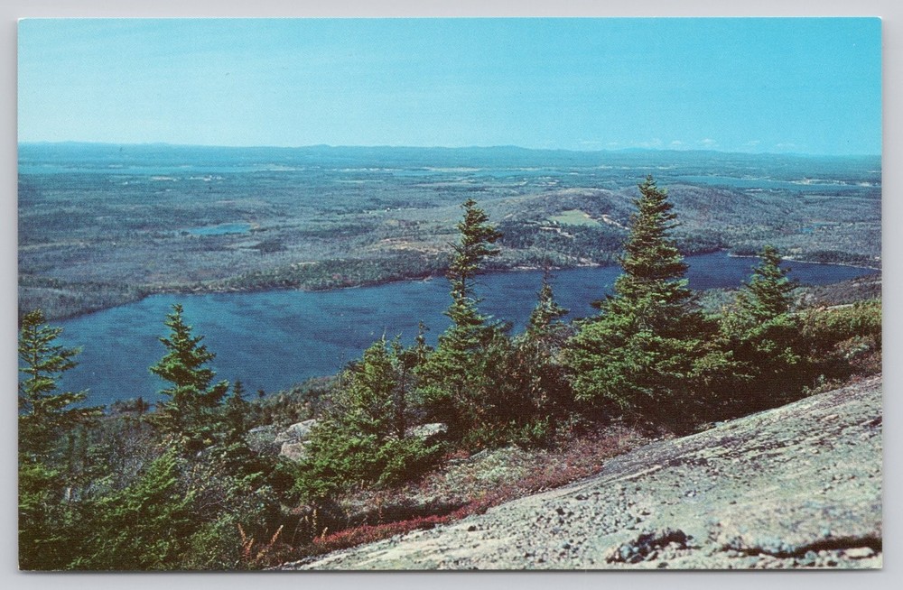 Eagle Lake from Cadillac Mountain Acadia National Park Maine Postcard-image