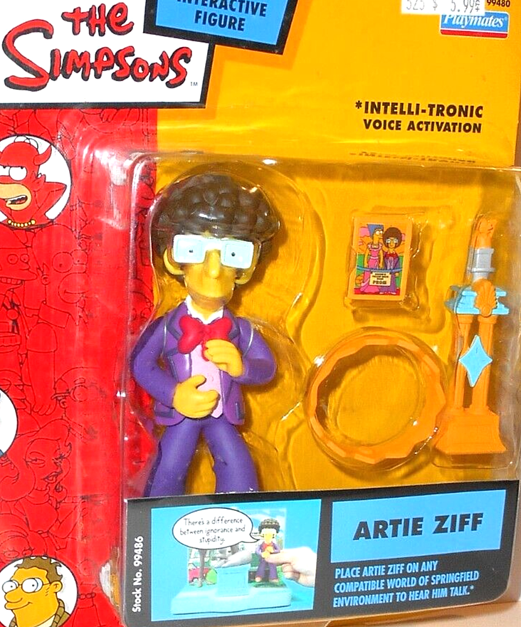 Simpsons World of Springfield Artie Ziff 2004 Series 16 Playmates MOC Figure