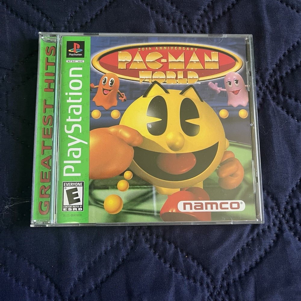 Pac-Man World 20th Anniversary (Playstation 1 Ps1) Scratched CIB Complete w/ Reg