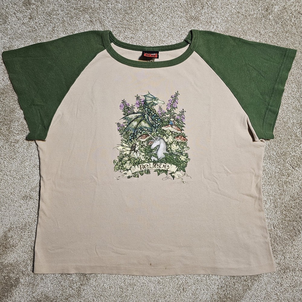 Vintage Y2k Fairy Core Believe Hot Topic T-shirt Mens M Amy Brown FINE Emo Goth