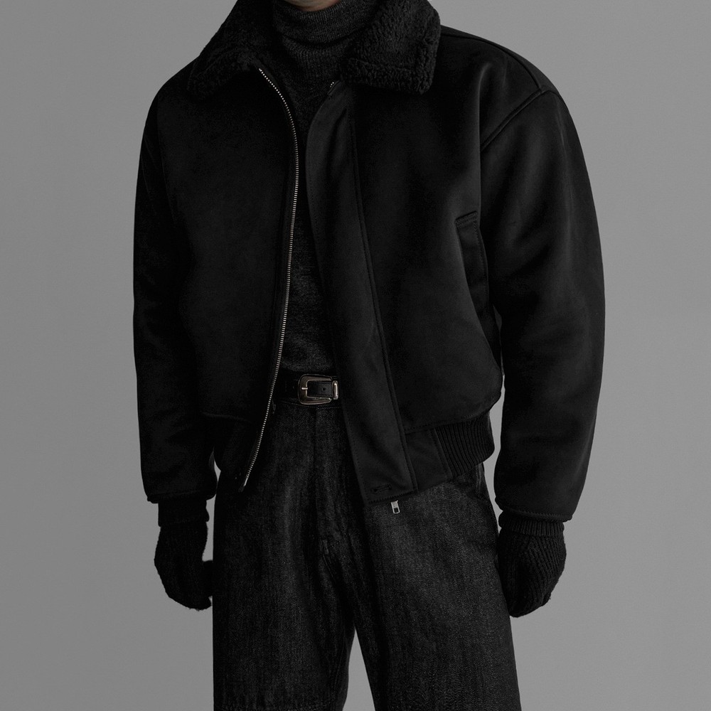 Men's Lamb Wool Lapel Collar Cotton Jacket Winter Loose Warm Thick Cotton Jacket