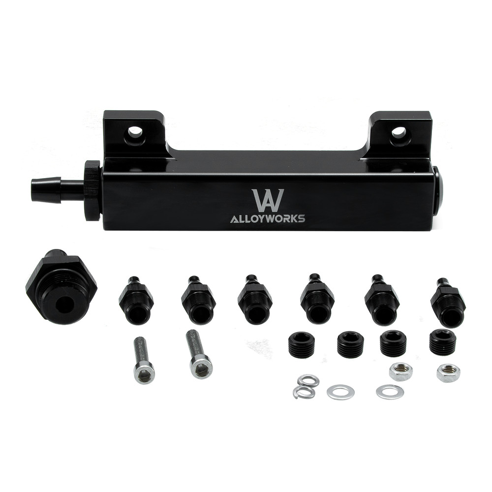 6 Port Vacuum Block Intake Manifold for Turbo Boost & Wastegate