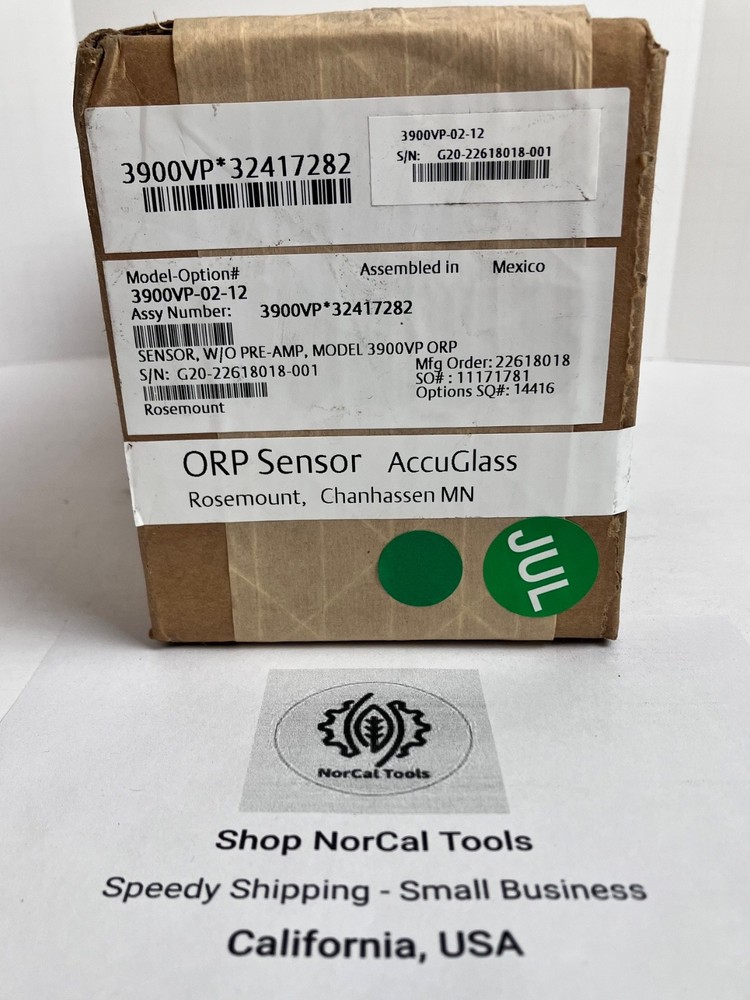 Emerson Rosemount 3900VP-02-12 ORP SENSOR New In Box Factory Sealed