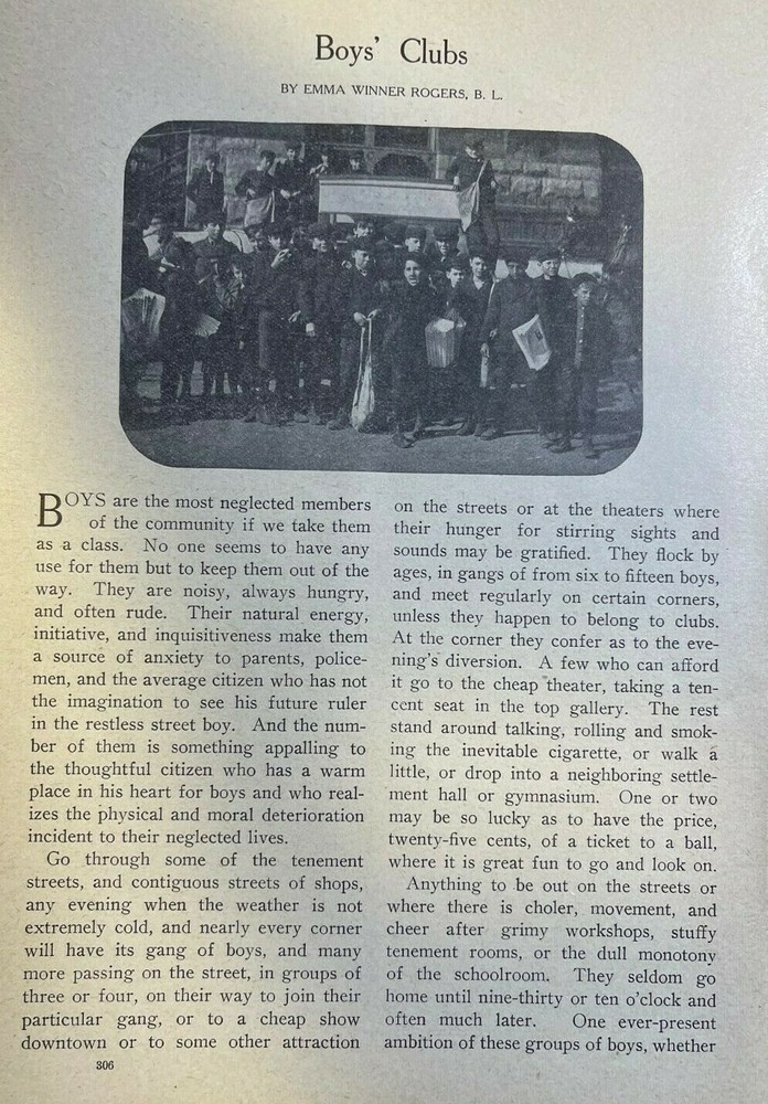 1906 Boys Clubs in America illustrated