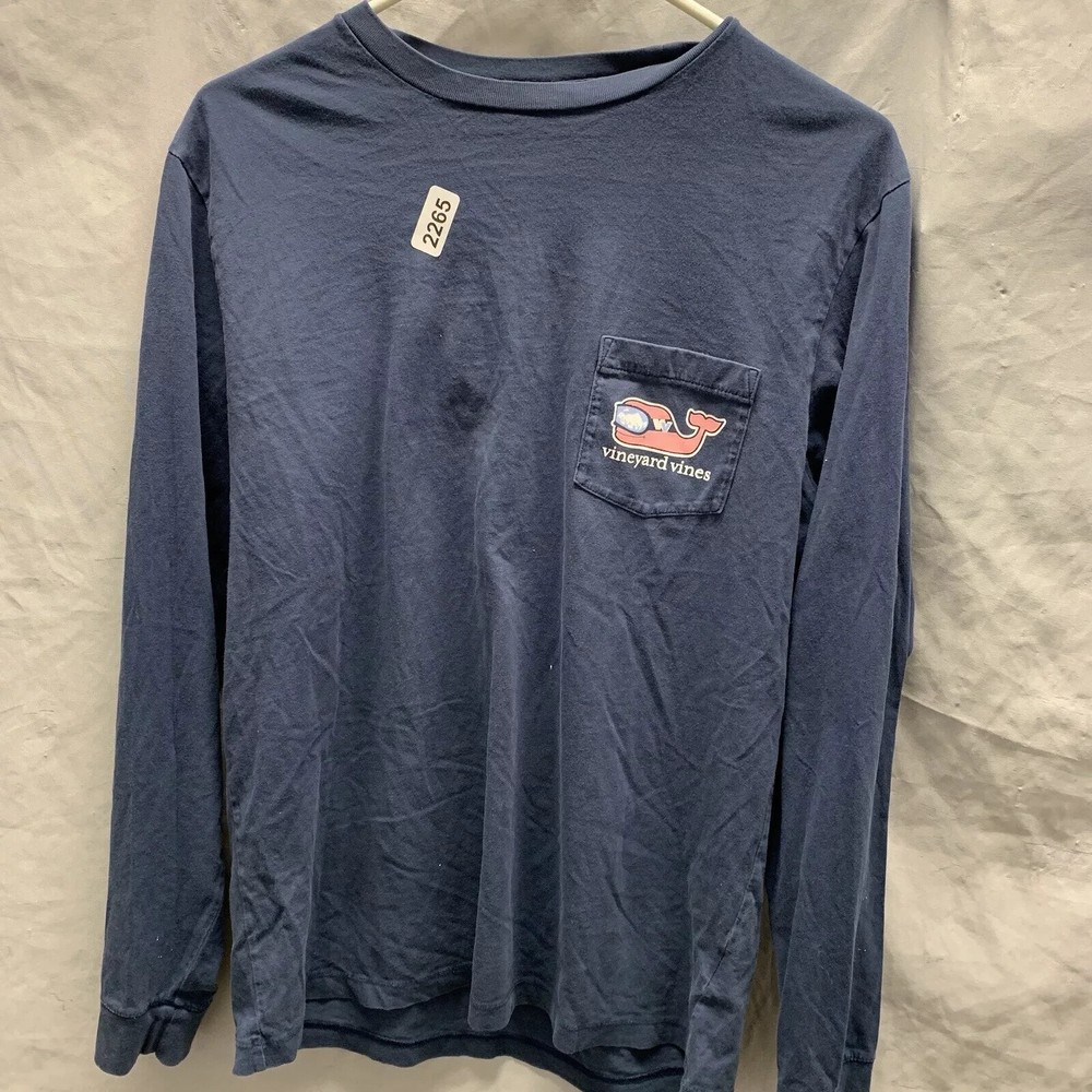 Vineyard Vines Shirt Adult Large Blue Long Sleeve Graphic Print Pullover Men’s