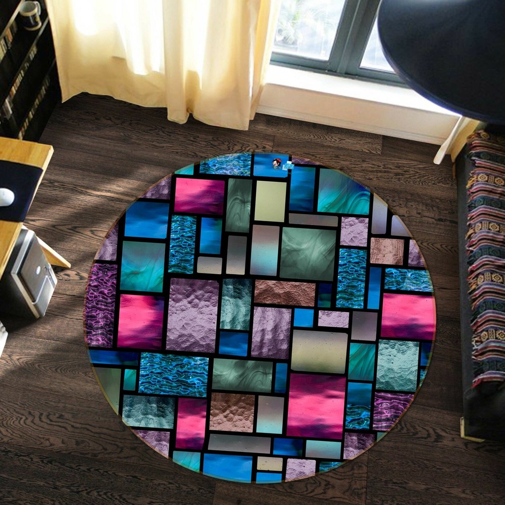 3D Color Pink Square NAO10262 Game Rug Mat Elegant Photo Carpet Mat Fay