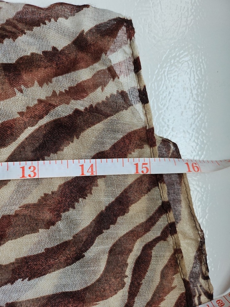 Infinity Scarf Tan Brown Zebra Stripes