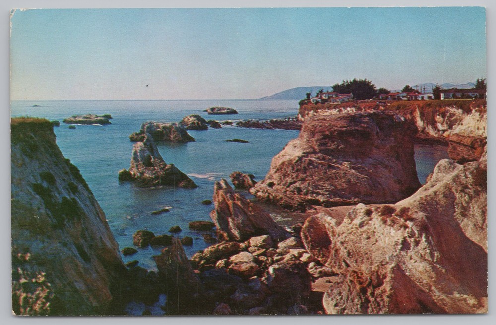 State View~California Coast~Pacific Ocean~Photo By Merle Porter~Vintage Postcard